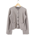 Jenni Kayne Taupe Cashmere Cooper Cardigan Jacket - M