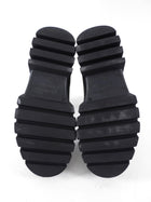 Jenni Kayne Black Rubberized Leather Highland Shearling Ankle Boot - 37