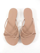 Jenni Kayne Nude Leather Flat Sandals - 37
