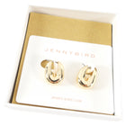 Jenny Bird Shiny Goldtone Metal Huggie Earrings