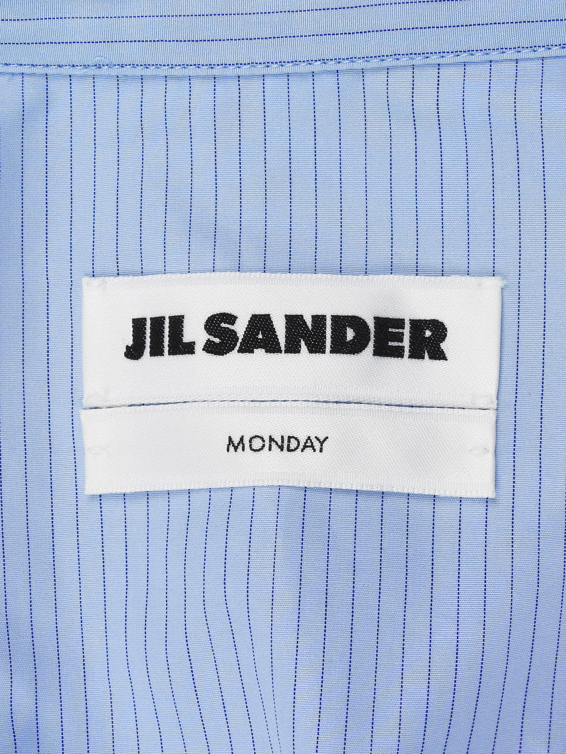 Jil Sander Light Blue Monday Pinstripe Cotton Oversized Shirt - 34