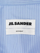 Jil Sander Light Blue Monday Pinstripe Cotton Oversized Shirt - 34