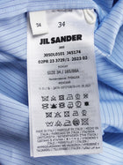 Jil Sander Light Blue Monday Pinstripe Cotton Oversized Shirt - 34