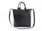 Jil Sander Black Leather Small Giro Tote Bag