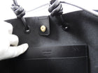 Jil Sander Black Leather Small Giro Tote Bag