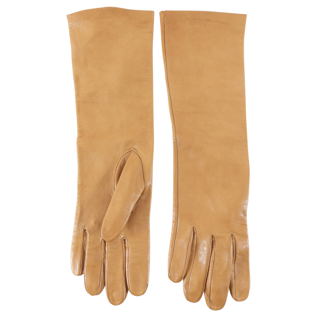 Jil Sander Tan Leather Gloves - 8 / L