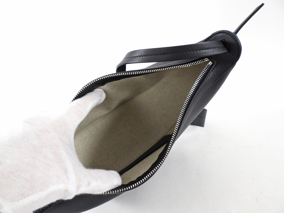 Jil Sander Black Leather Small Knot Bag