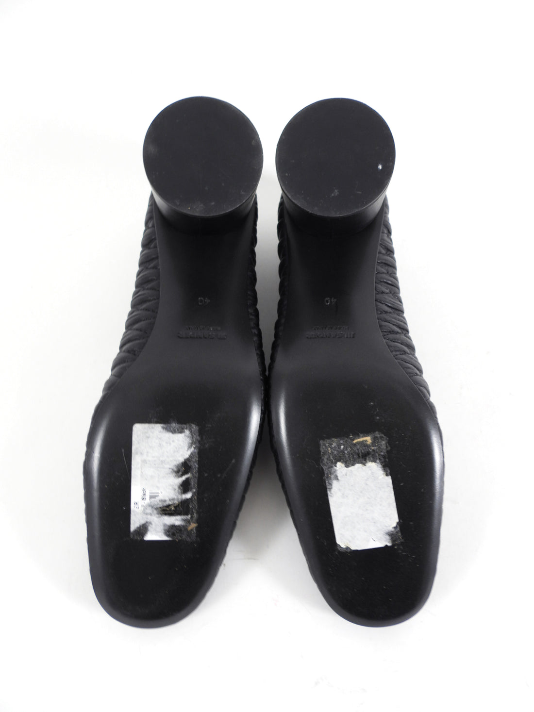 Jil Sander Black Quilted Block Heel Pumps - 40