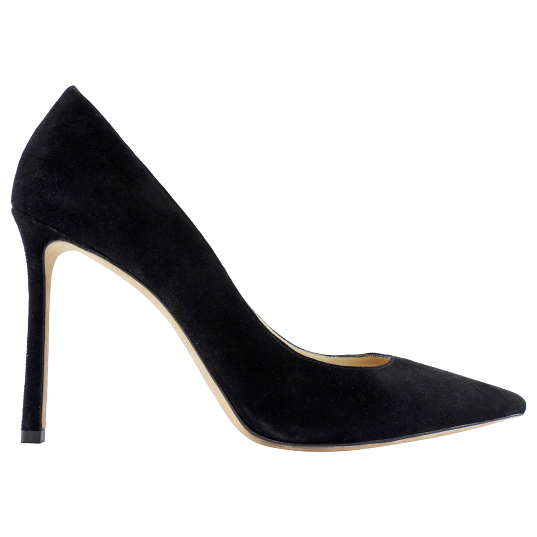 Jimmy Choo Black Suede Love 100 Pointed Pumps - 38.5