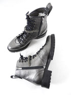 Jimmy Choo Pewter Grey Jewelled Ankle Boots - 36