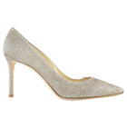 Jimmy Choo Light champagne Gold Glitter Pointed Pumps - 40