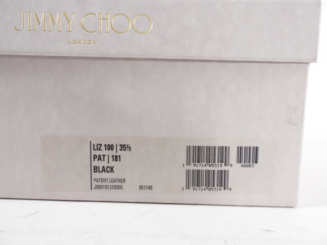 Jimmy Choo Black Patent Leather Liz 100 - 35.5 / 5