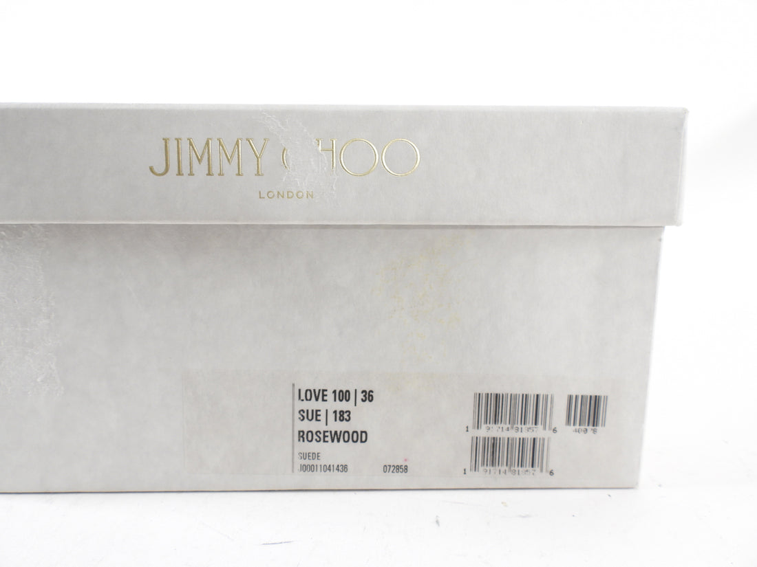 Jimmy Choo Quartz Pink Suede Love 100 Pumps - 36 / 36.5