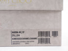 Jimmy Choo Aadra 45 Beige and Gold Block Heel Sandal - 37