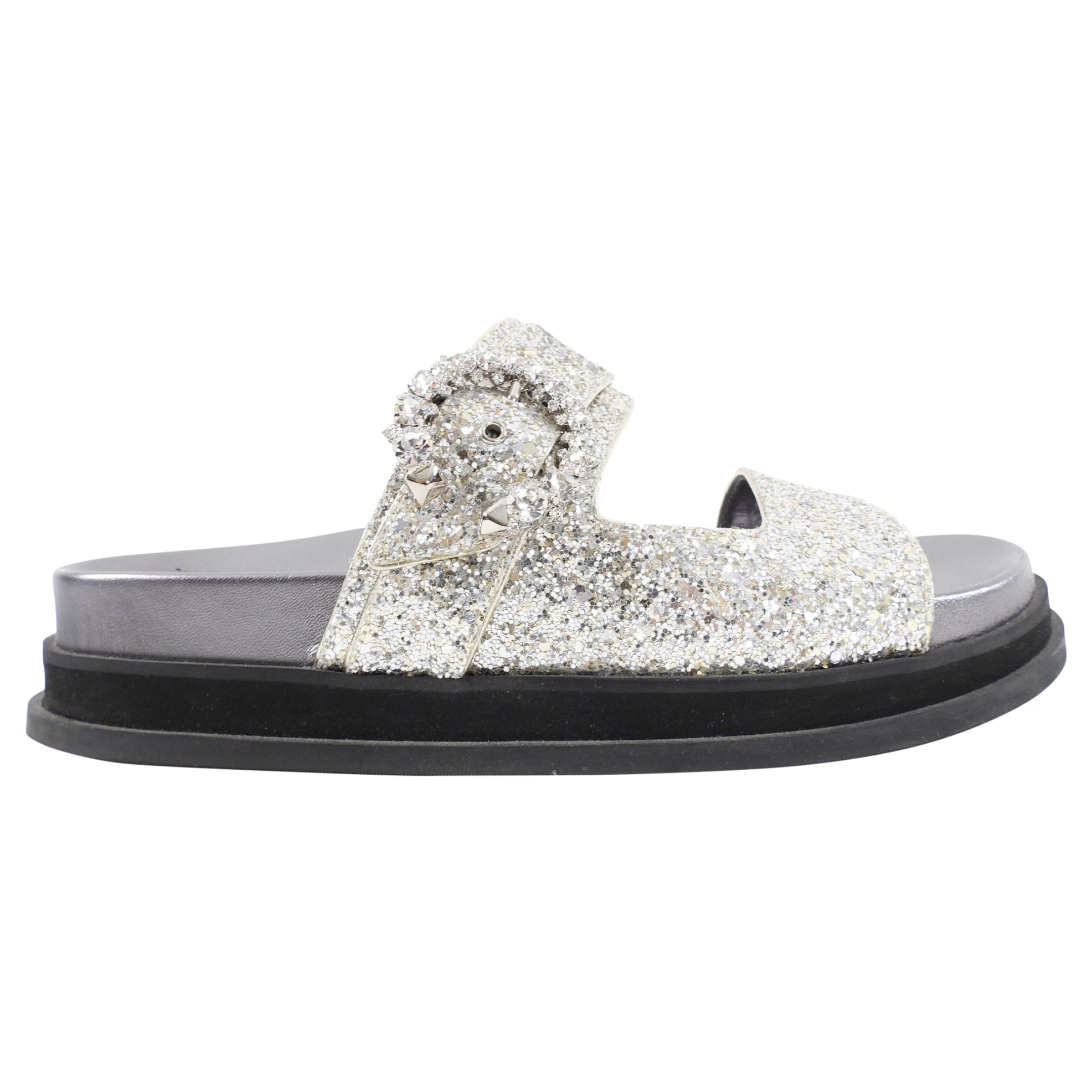 ゴージャス★Jimmy Choo MARLA 115 グリッター サンダル SILVER ゴージャス☆Jimmy Choo MARLA 115 グリッター サンダル SILVER