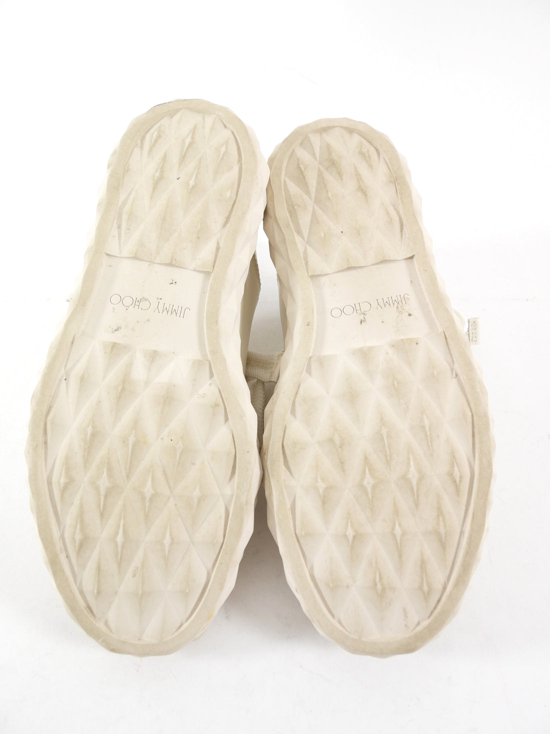 Jimmy Choo Vanilla Latte Diamond Light Flex Leather Sneaker - 38.5