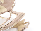 Jimmy Choo Nude Suede Strass Star Sandals - 40