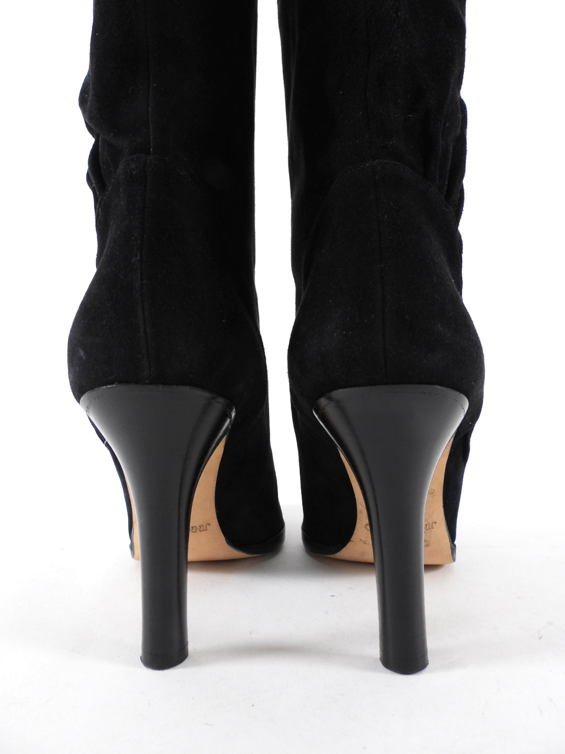 Jimmy Choo Black Suede 105mm Mid Height Boots - 40
