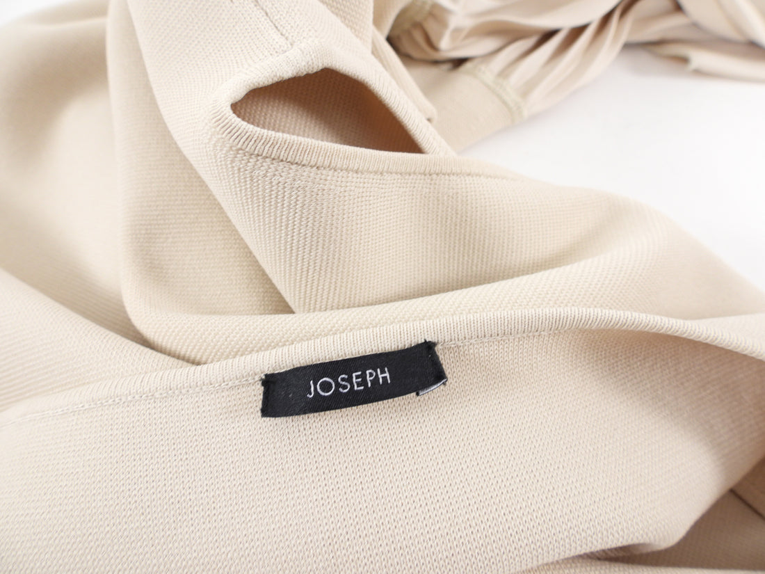 Joseph Light Beige Knit Weave Pleated Dera Dress - S / M / 6