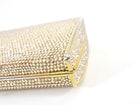 Judith Leiber Vintage Gold Strass Crystal Minaudiere Evening Bag