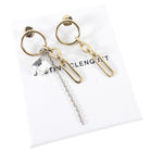 Justine Clenquet Mixed Metal Chain Crystal Earrings