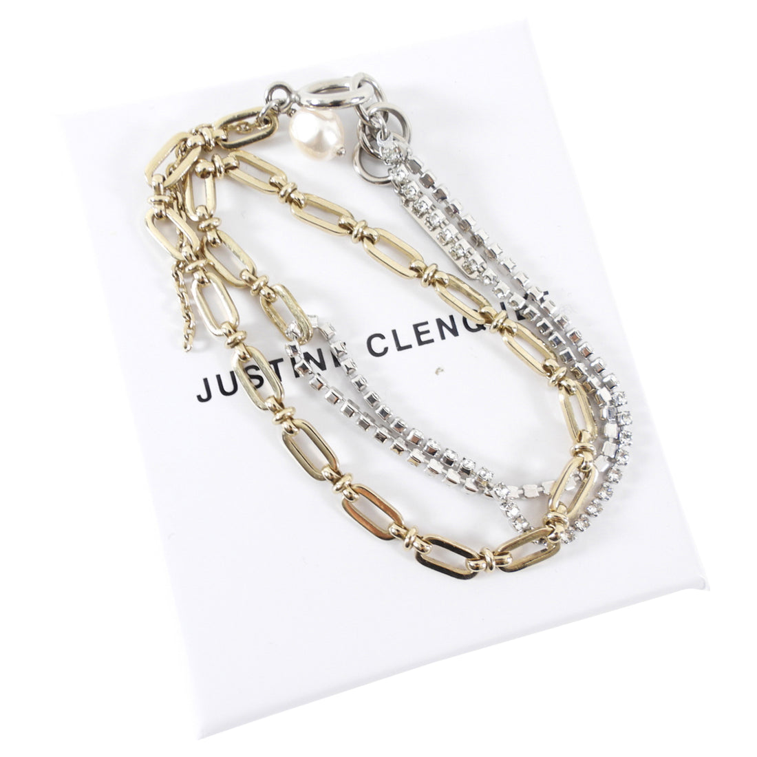 Justine Clenquet Goldtone Chain and Crystal Jamie Necklace
