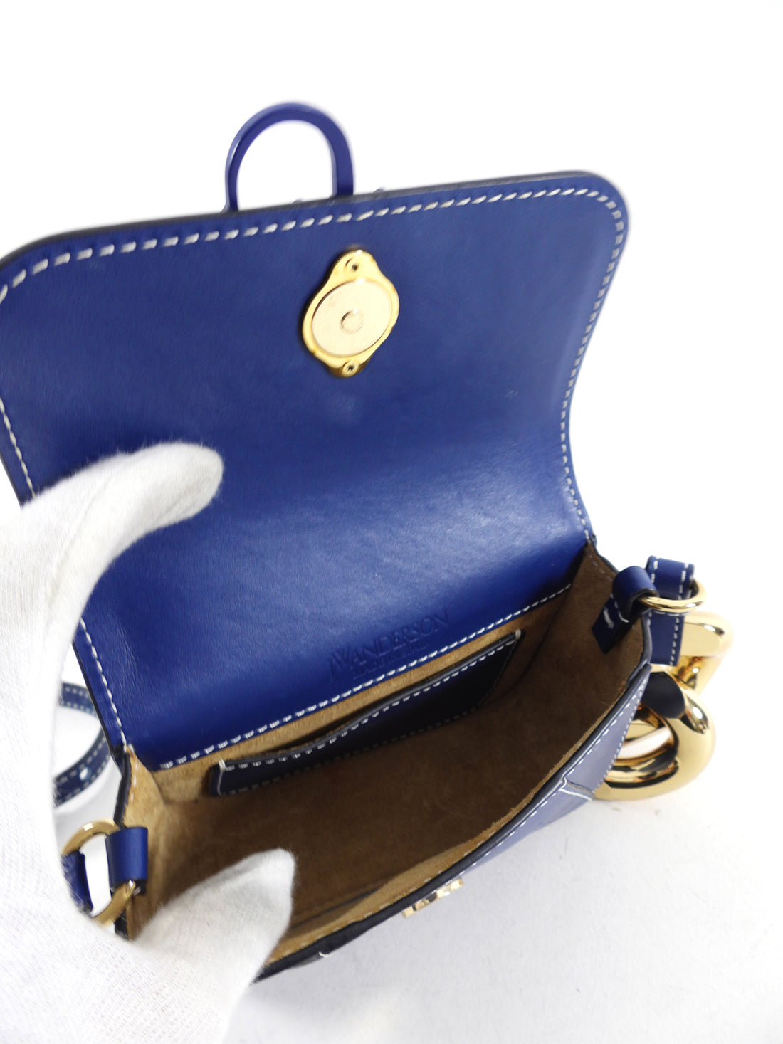 JW Anderson Nano Blue Chain Anchor Crossbody Bag