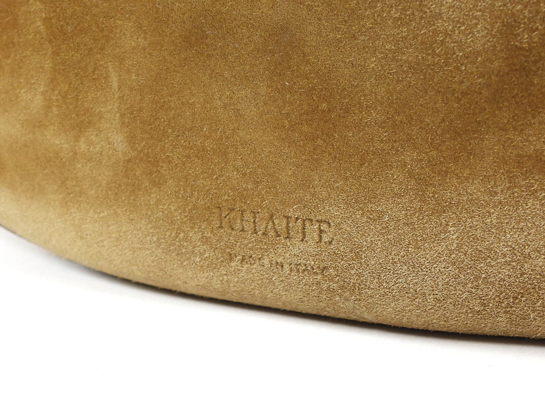 Khaite Brown Suede Leather Augustina Hobo Shoulder Bag