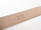 Khaite Julius Medium Black Leather Wide Gold Buckle Belt - 85