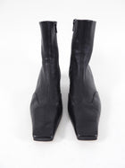Khaite Black Leather 40mm Nevada Stretch Ankle Boot - 37