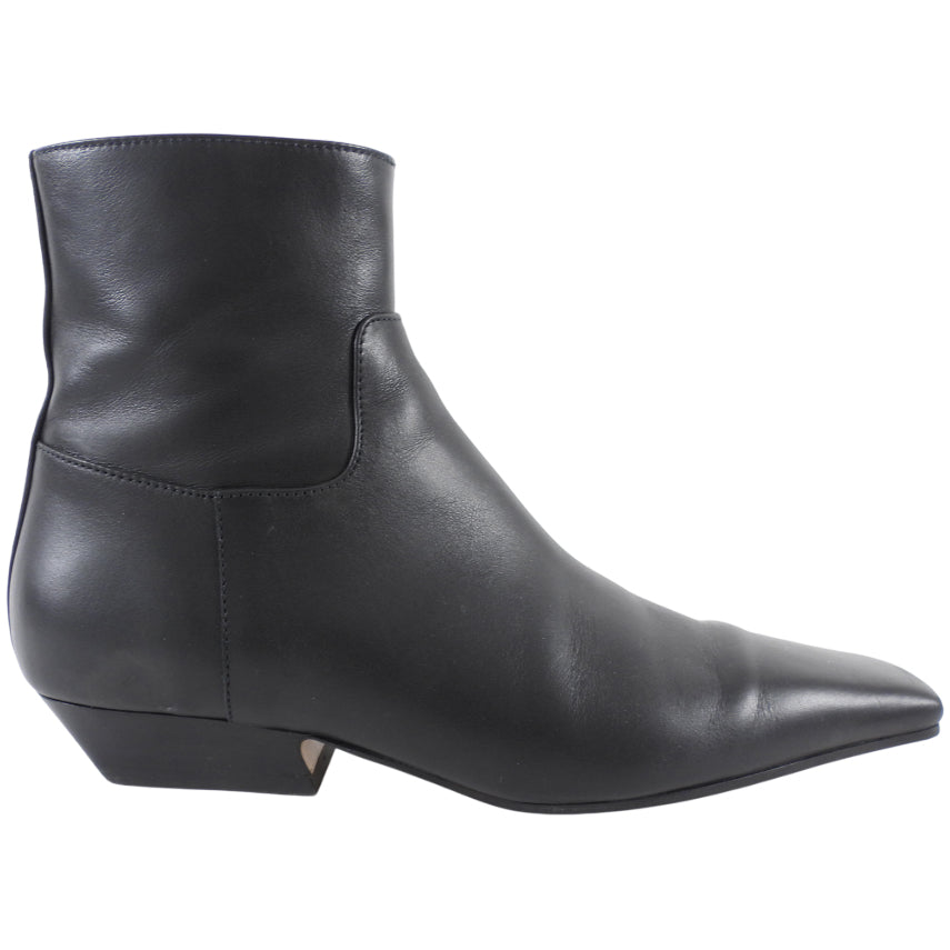 Khaite Black Leather Marfa Ankle Boots - 37