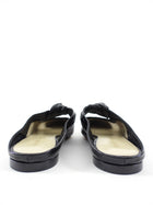 Khaite Black Patent Pointed Knot Rowan Flat Mule - 37