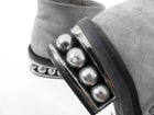 Nicholas Kirkwood Grey Suede Pearl Heel Ankle Boot - 37.5 / 7.5