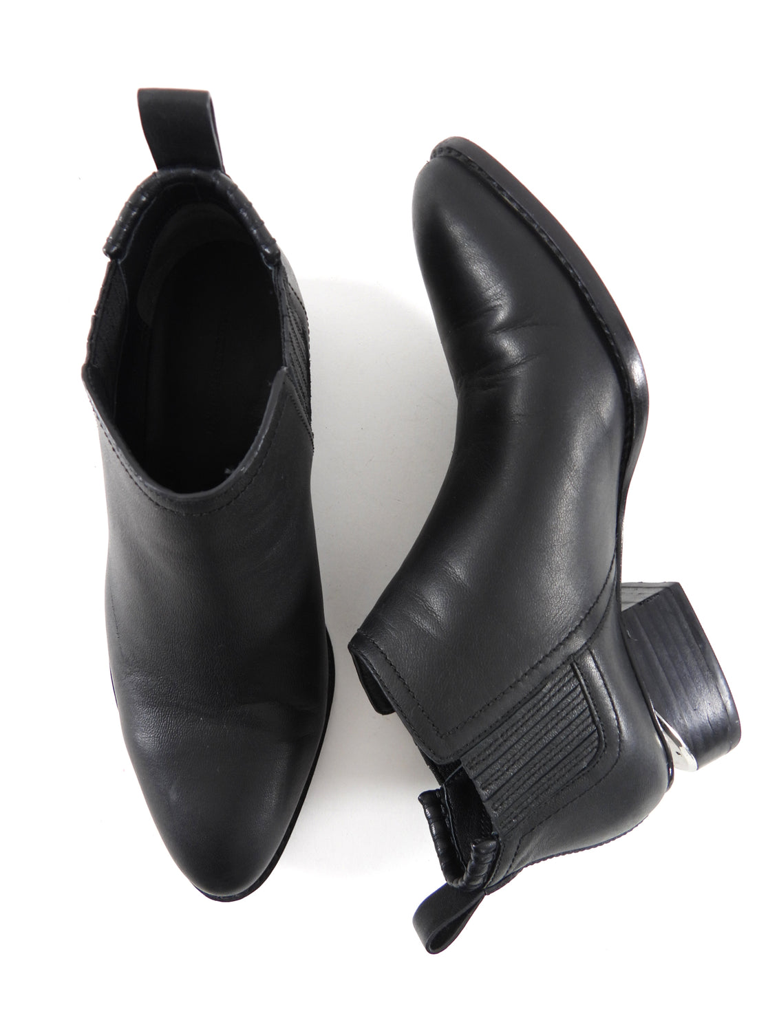 Alexander Wang Black Leather Kori Ankle Boots - 36.5