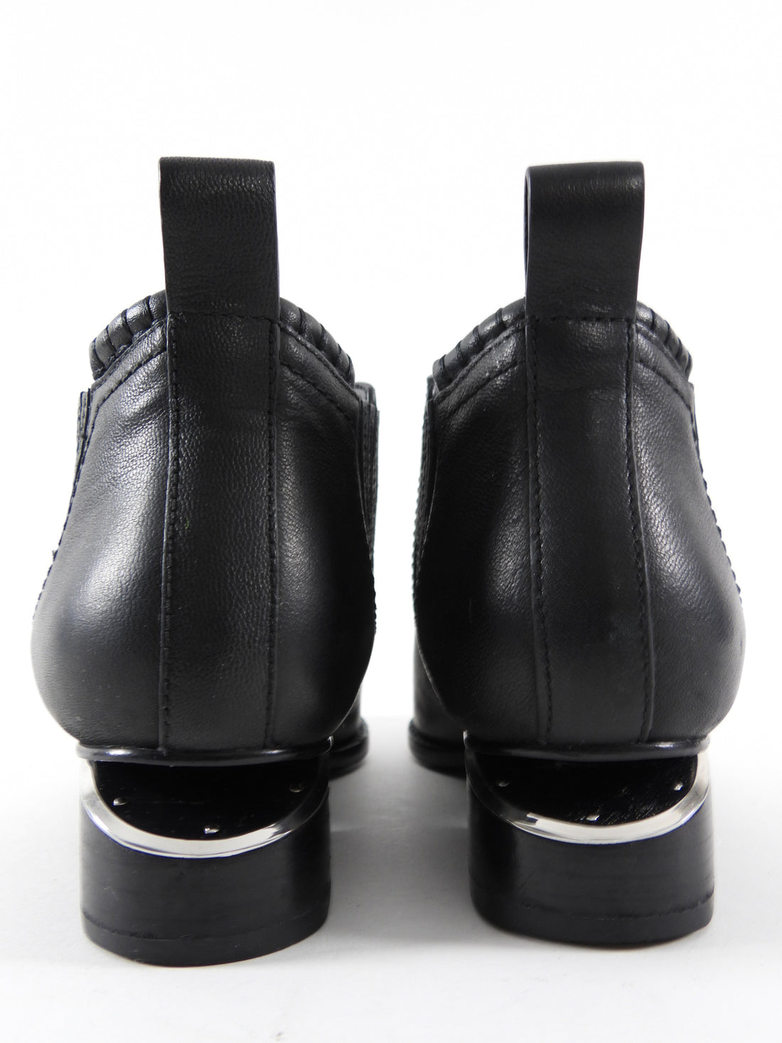 Alexander Wang Black Leather Kori Ankle Boots - 36.5