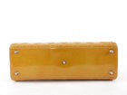 Christian Dior Vintage Large Mustard Patent Cannage Lady Dior SHW