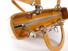 Christian Dior Vintage Large Mustard Patent Cannage Lady Dior SHW