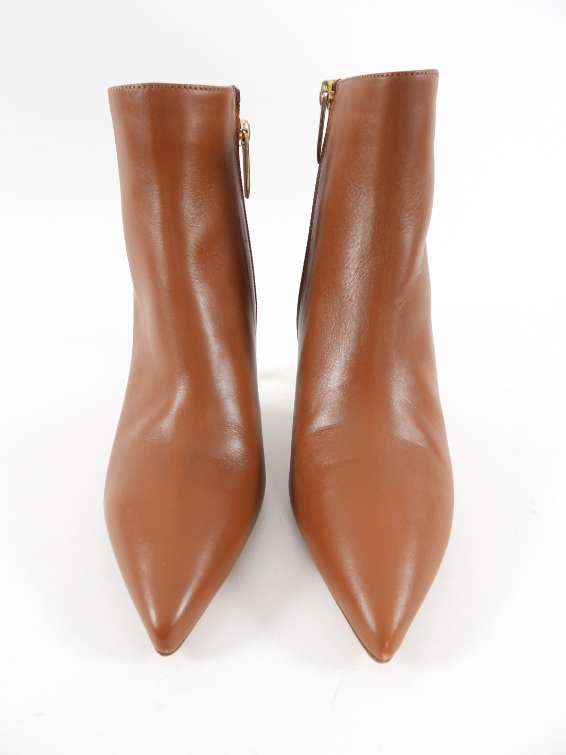 L'Agence Brown Leather Ankle Boots - 37