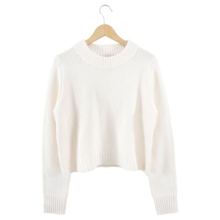 La Ligne Ivory Cashmere Wool Pullover Sweater - S / M / L