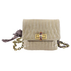 Lanvin Mini Happy Crossbody Bag in Taupe Quilted Leather