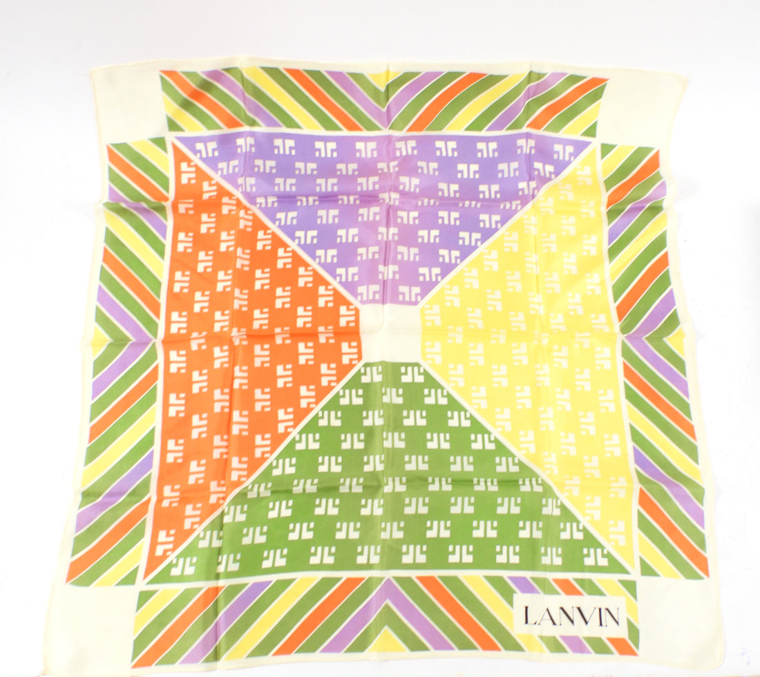 Lanvin Vintage Geometric Printed Scarf