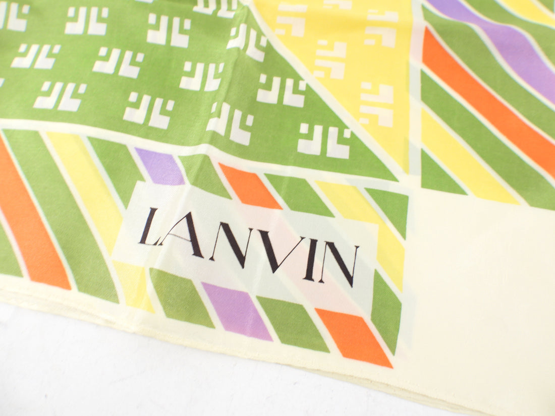 Lanvin Vintage Geometric Printed Scarf