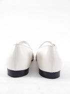 Le Monde Beryl White Leather Mary Jane Ballet Flat - 42
