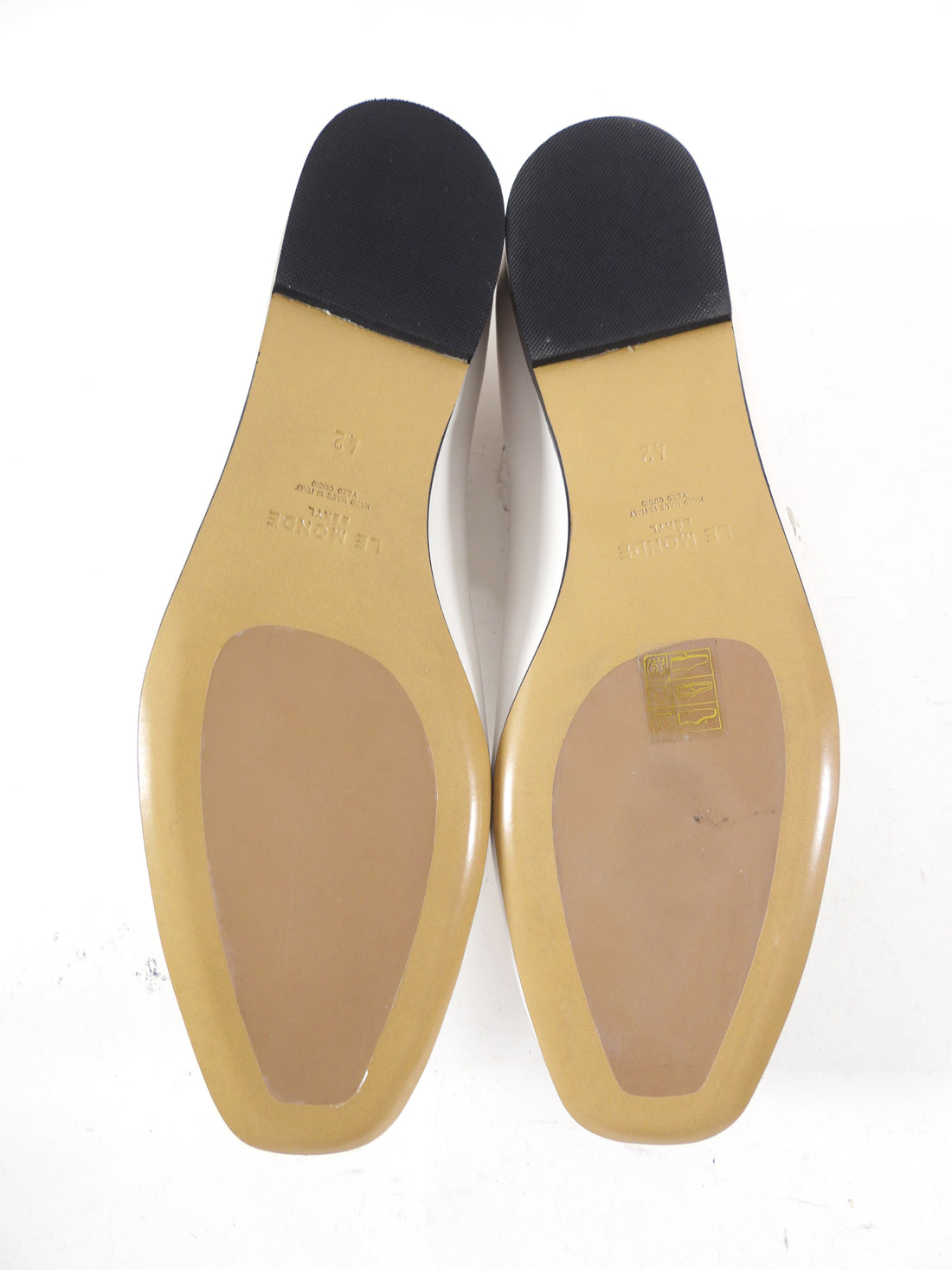 Le Monde Beryl White Leather Mary Jane Ballet Flat - 42