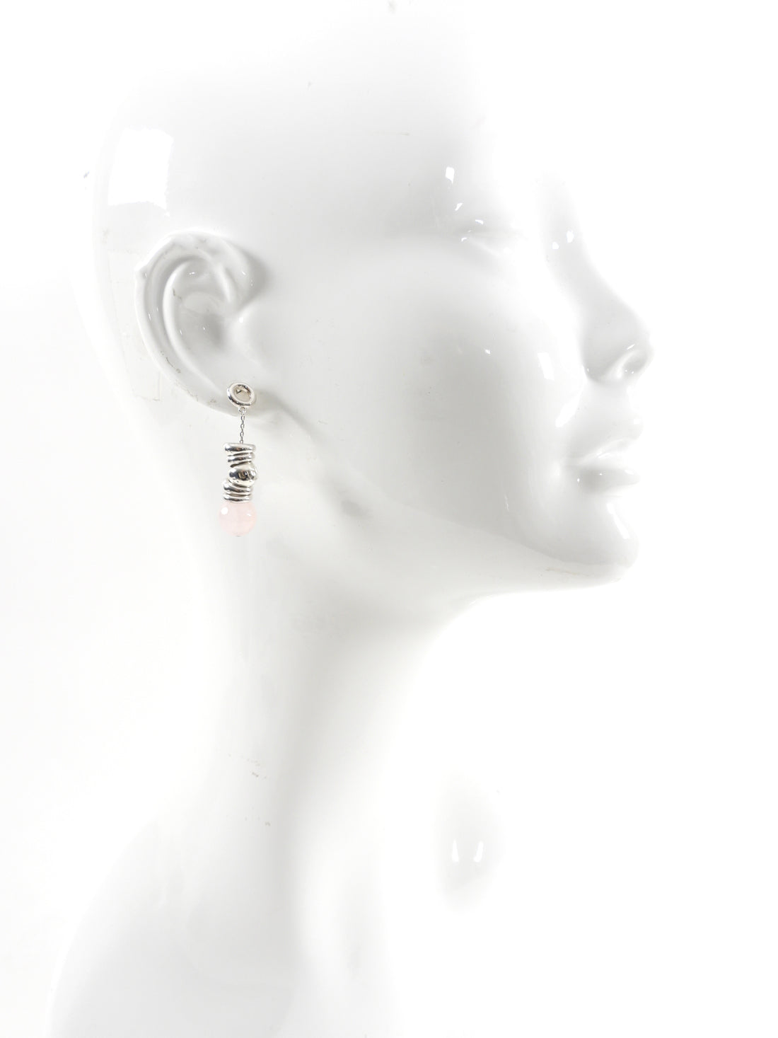 Links of London Sterling Silver Ring Drop Earrings with Pink