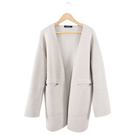 Lisa Yang Light Greige Cashmere Cardigan Sweater - S / M