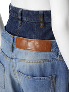 Loewe Blue Tromp L'oeil Wide-Leg Double Denim Layered Jeans 38
