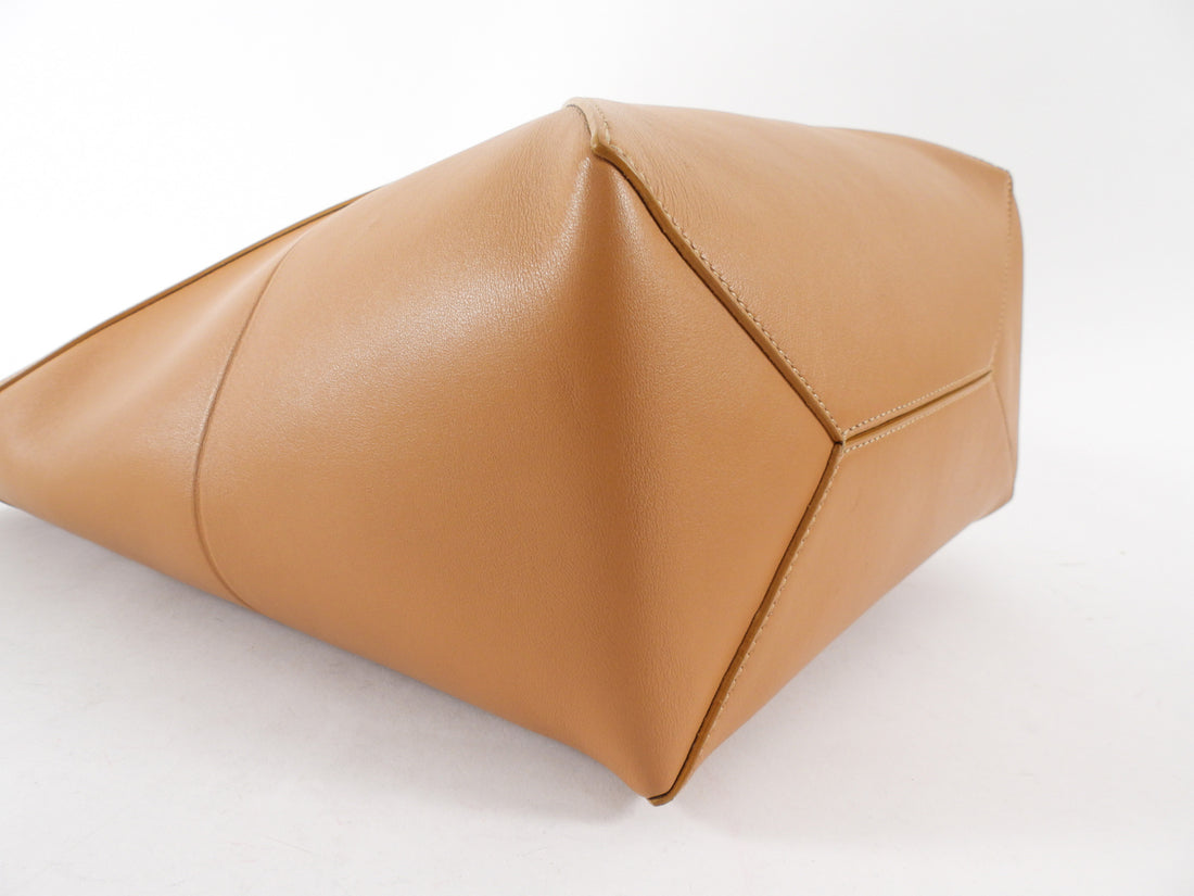 Loewe Tan Leather Puzzle Fold Tote Bag