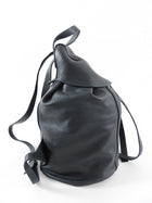 Loewe Dark Green Leather Drawstring Backpack