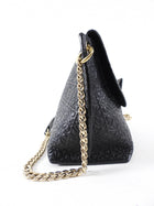 Loewe Black Embossed Anagram Avenue Chain Bag